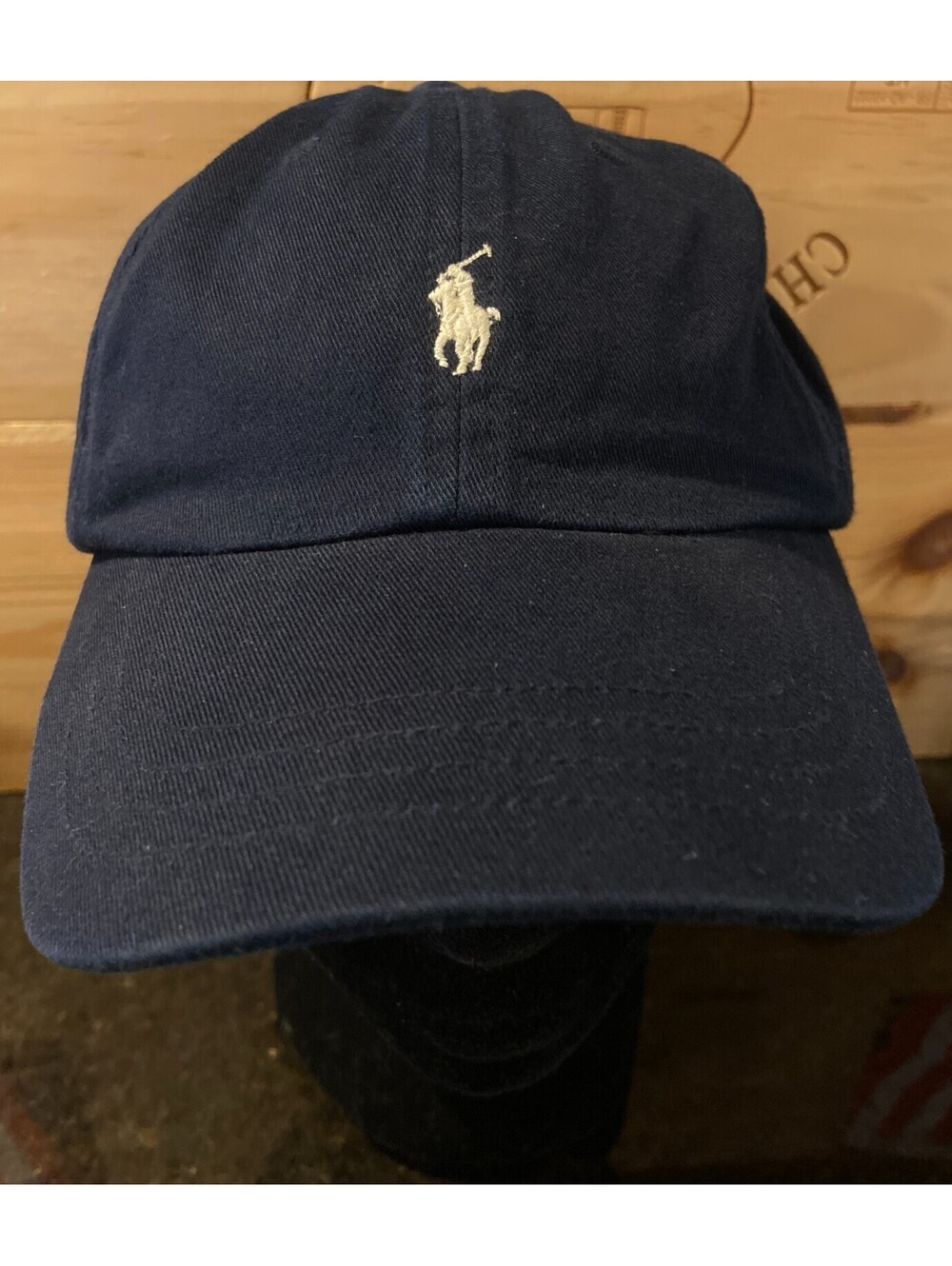 Vintage Polo Ralph Lauren Baseball Cap Strapback Hat Men OSFA Blue RL RLP